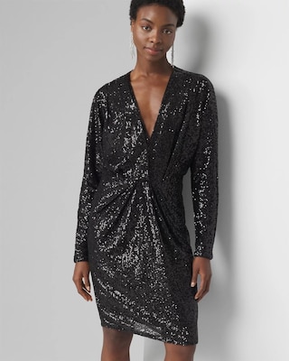 Sequin Pleated Dress | White House Black Market